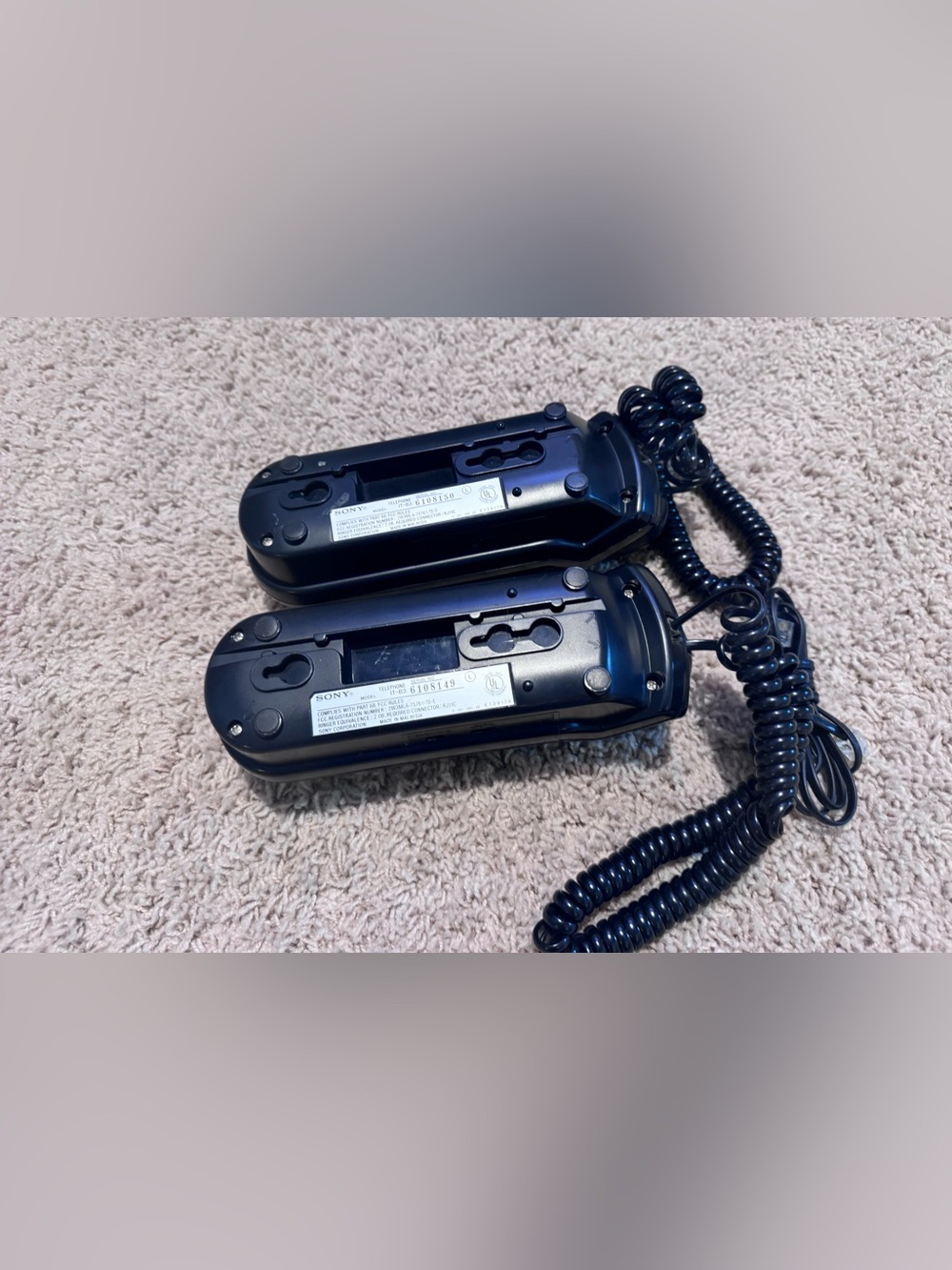 Vintage Sony Black Corded Wall Handset Phone - Picture 5 of 6